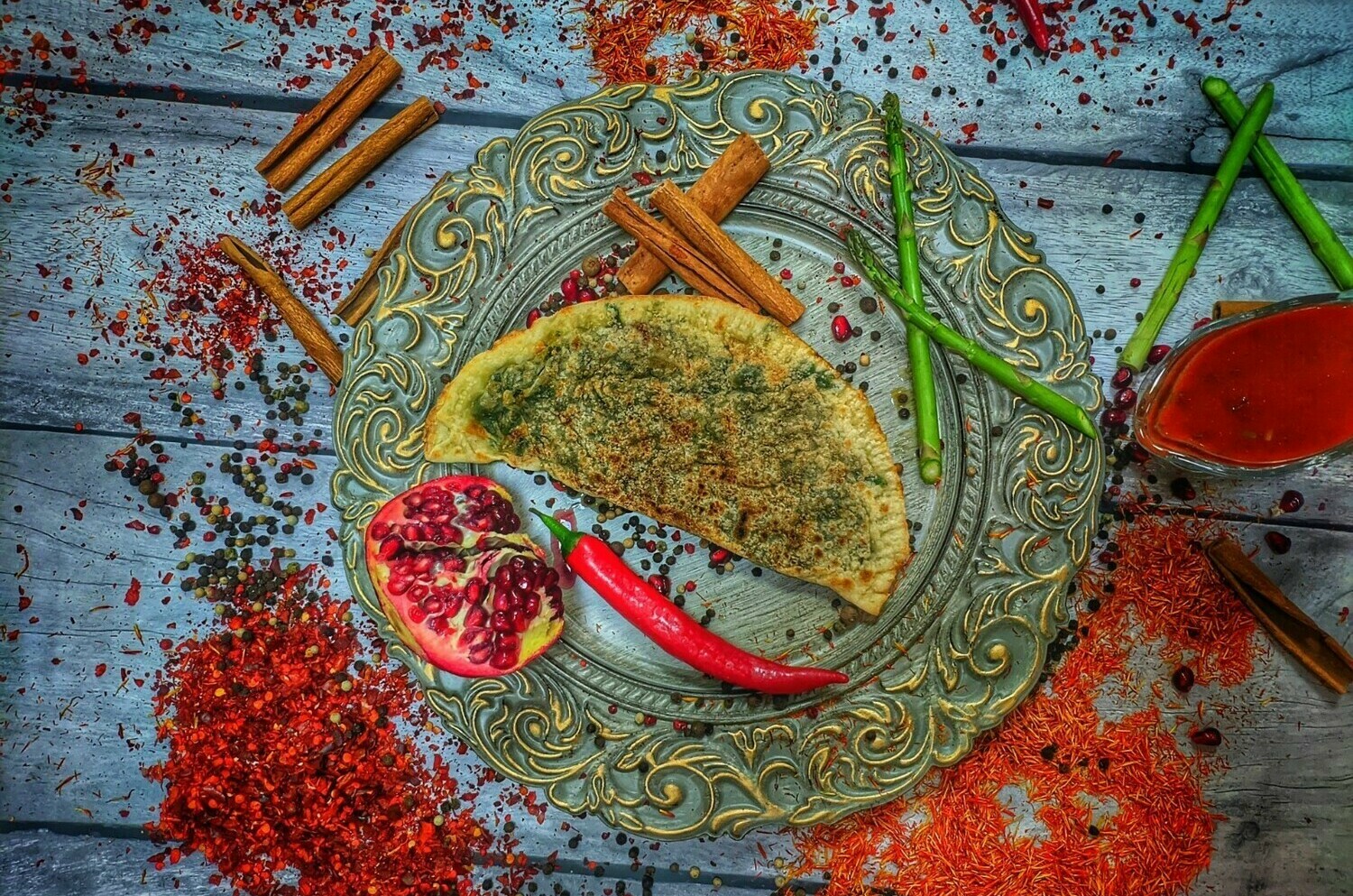 Кутабы с зеленью